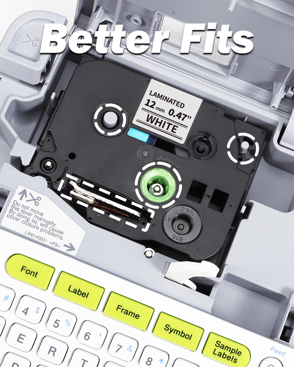 12mm 0.47 Laminated White TZ Tape Replace for Brother P-Touch Label Tape TZe-231 TZe231 TZ-231 Work with Brother Label Maker PTouch PTD220 PTH110 PTD600 PTD210 PT-P750W, 26.2 Feet, 3-Pack