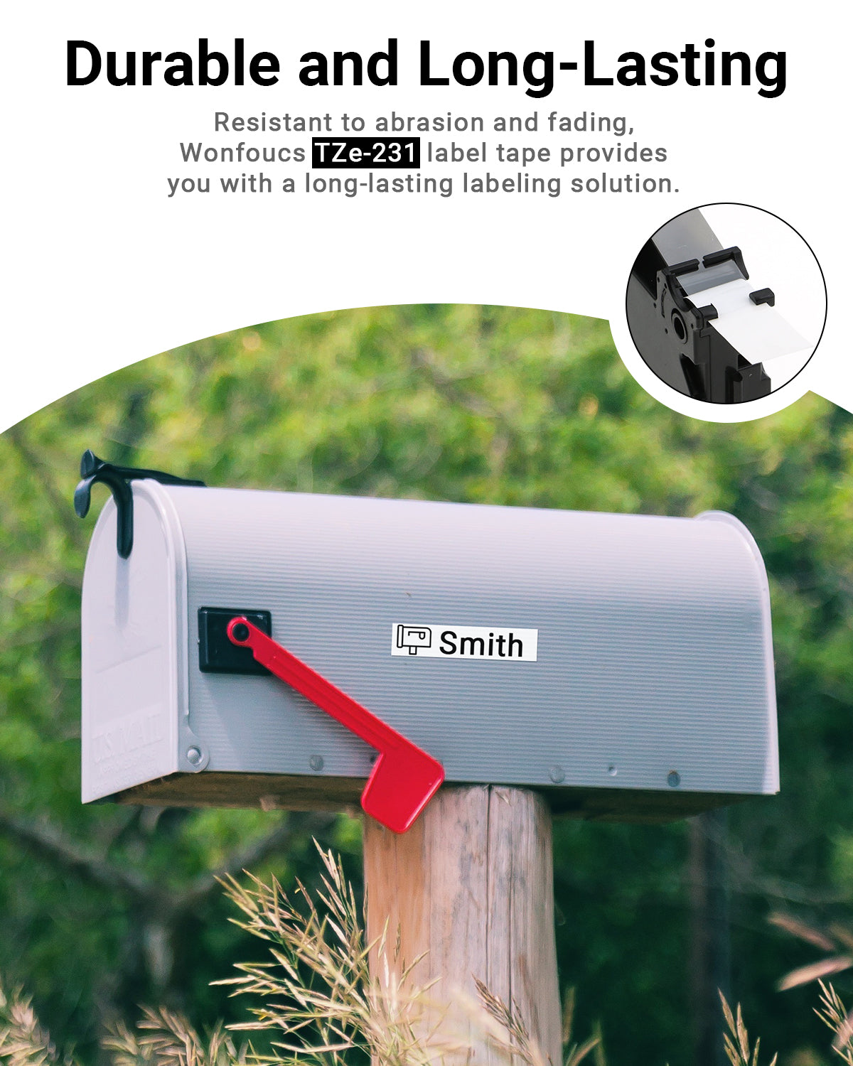 12mm 0.47 Laminated White TZ Tape Replace for Brother P-Touch Label Tape TZe-231 TZe231 TZ-231 Work with Brother Label Maker PTouch PTD220 PTH110 PTD600 PTD210 PT-P750W, 26.2 Feet, 3-Pack