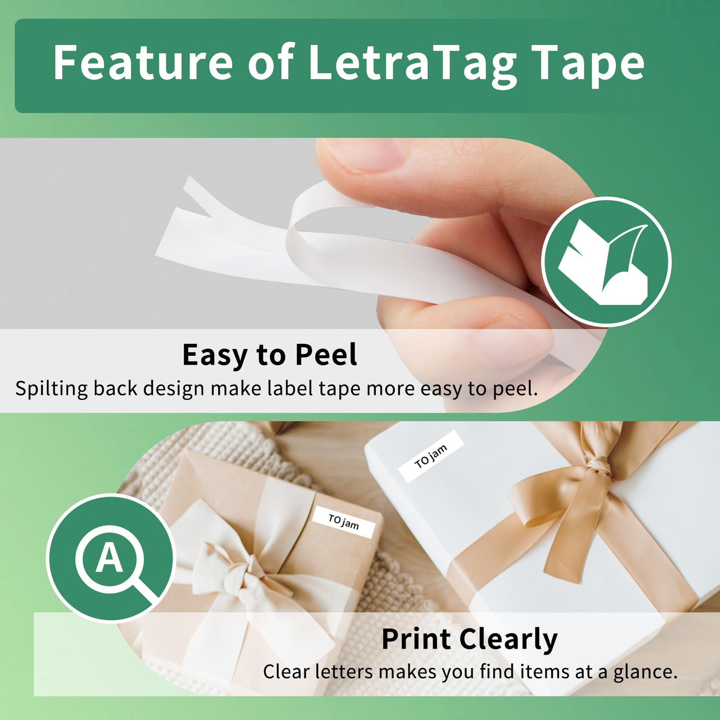 12-Pack Paper Label Maker Paper Tape Compatible for Dymo Letratag Refills 12mm x 4m 1/2'' x 13' Self-Adhesive White Paper Label, 91330 10697 Compatible for Dymo Letratag LT-100H LT-100T LT-200B QX50