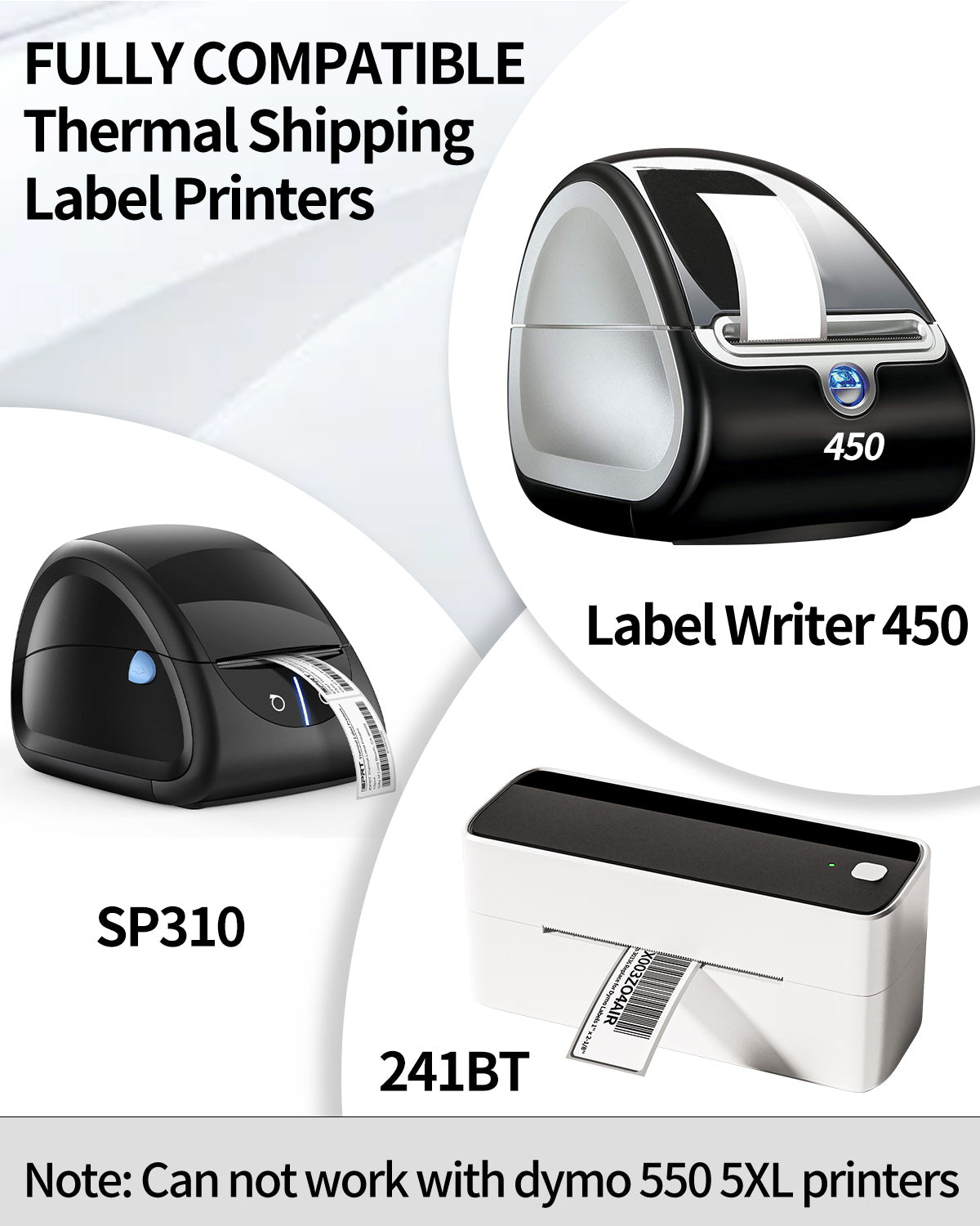 12 Rolls Replace for Dymo Labels 1 x 2-1/8 LW Multi-Purpose Labels 30336 Work with Dymo Labelwriter 450 4XL 450 Turbo Desktop Label Printer, Barcode Labels, Rerurn Address Labels