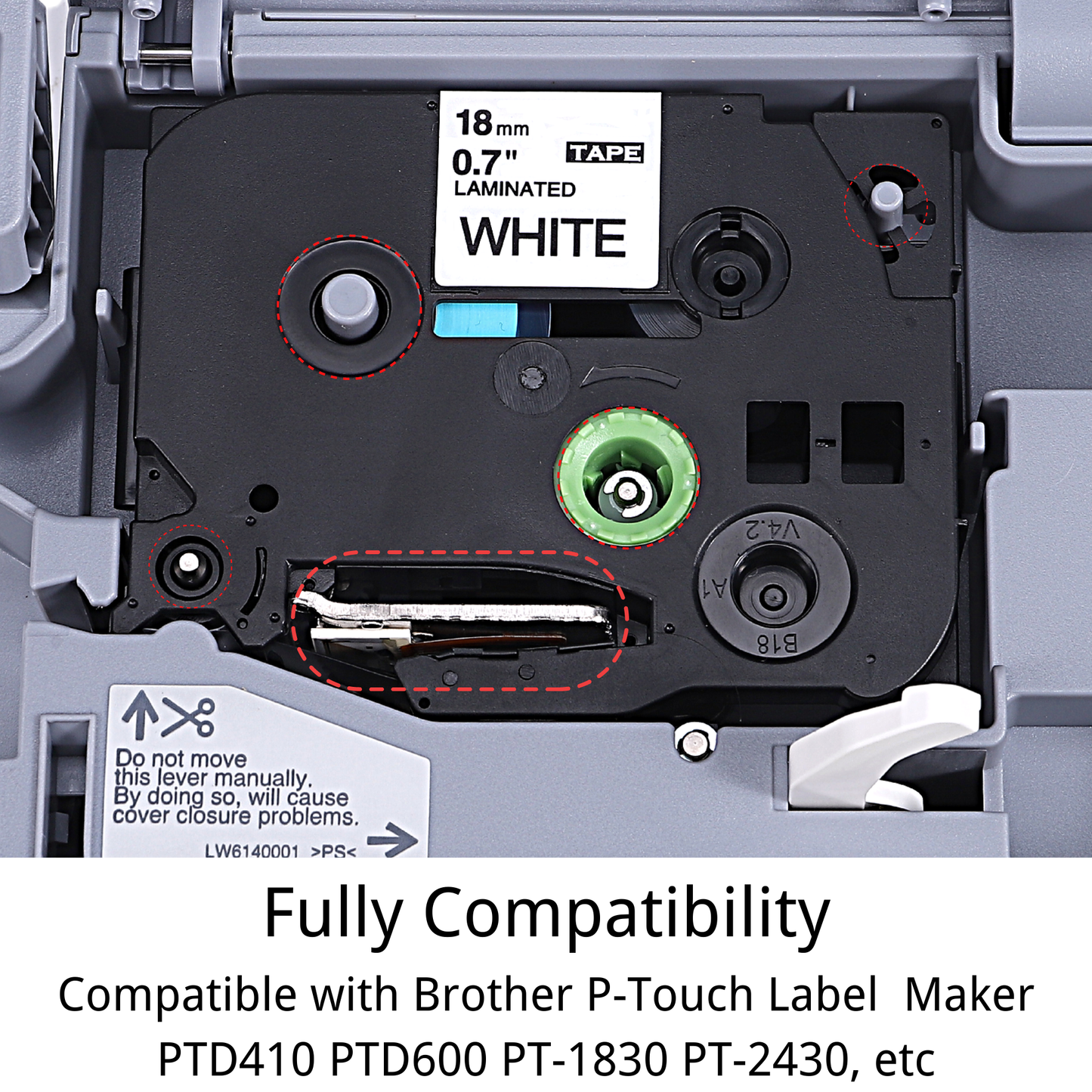 TZ Tape 18mm 0.7 Laminated White Replacement for Brother TZe-241 TZe241 P Touch Label Tape Work with Brother Label Maker PTD600 PT-D610BT PT-D410 PTD400 PT-1830 PT-2430, 3/4 Inch x 26.2 Feet, 4-Pack